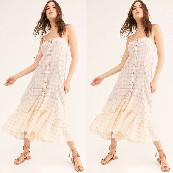 FREE PEOPLE Plaid City Maxi Top - Picture 3 of 6